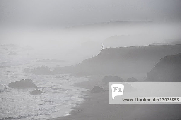 Scenic view of Pismo Beach during foggy weather