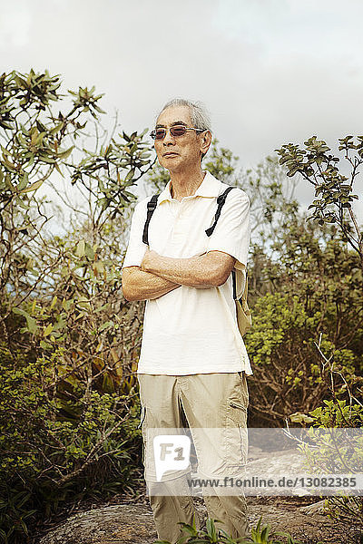 Älterer Mann im Tropenwald