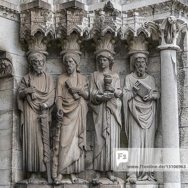 Sculptures on the facade of Saint Fin Barre's Cathedral; Cork  County Cork  Ireland