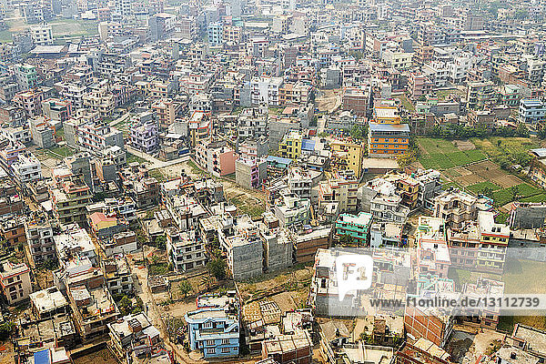Luftaufnahme eines Wohnviertels
