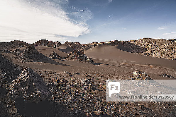 Szenische Ansicht der Atacama-Wüste gegen den Himmel