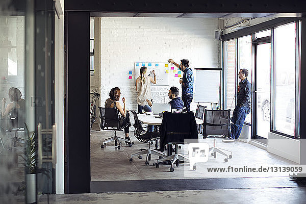 Business people planning during meeting in creative office