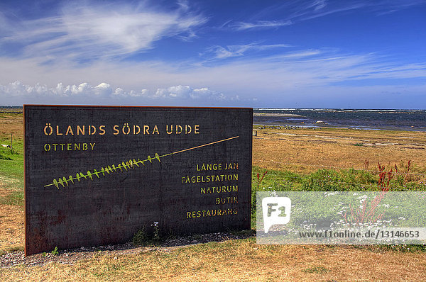 Schild Öland Götaland Schweden Europa