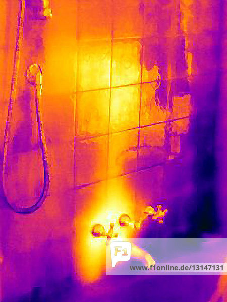 Wärmebild einer Duscharmatur