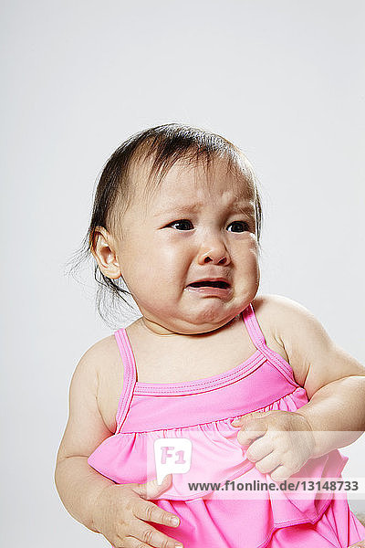 Portrait of baby girl  crying