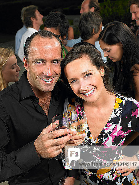 Couple at a cocktail party
