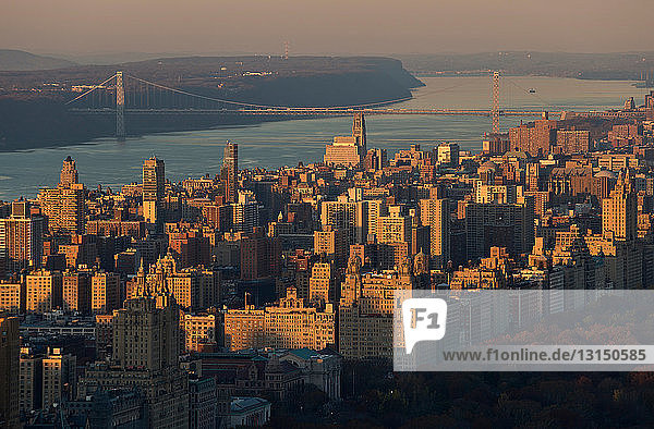 Blick vom Rockefeller Centre  Manhattan  New York City  USA