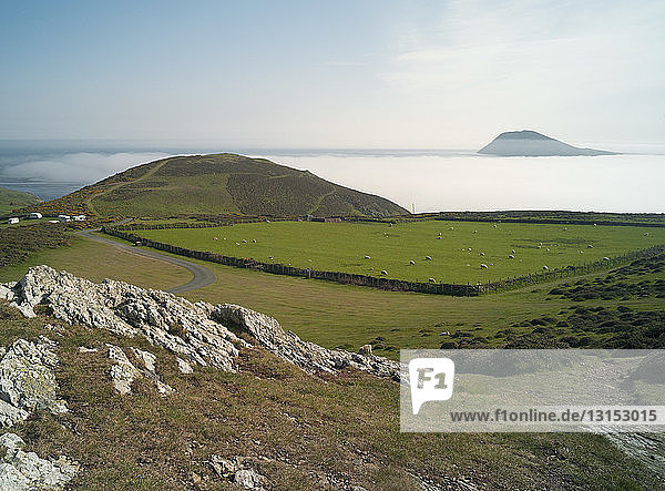 Bardsey Island from Lleyn Peninsula North Wales