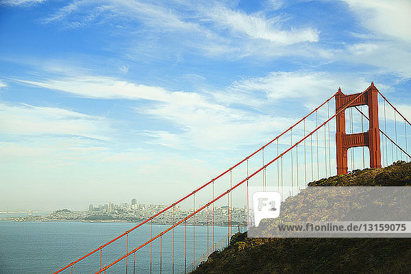 Detail der Golden Gate Bridge  San Francisco  Kalifornien  USA