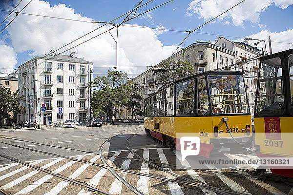 Straßenbahn  Stadtteil Praga  Warschau  Polen