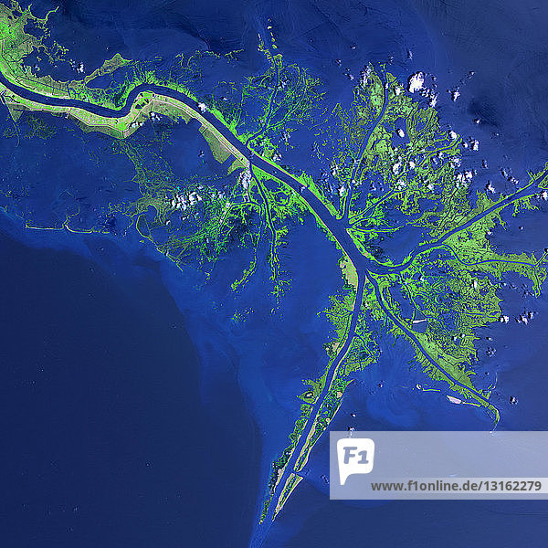 Mississippi River Delta in the Gulf of Mexico