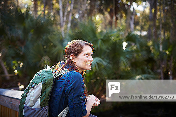Female tourist in Costa Rica jungle