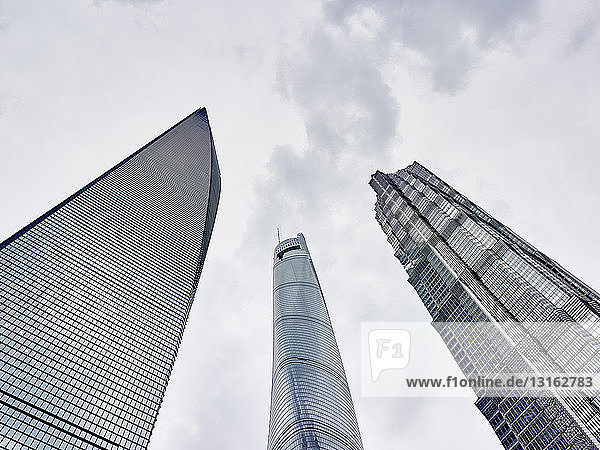 Shanghai World Trade Finance Centre  Shanghai Tower und Jin Mao Tower  Shanghai  China