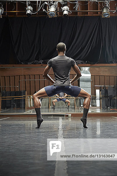 Dancer striking pose