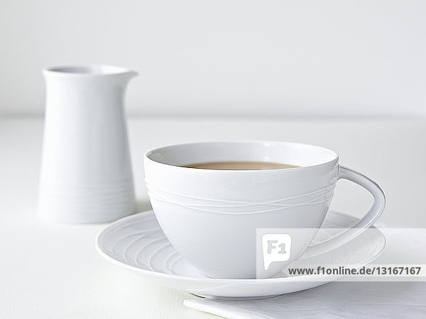 Cup of tea with milk