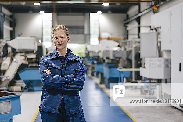 Young woman working as a skilled worker in a high tech company  portrait