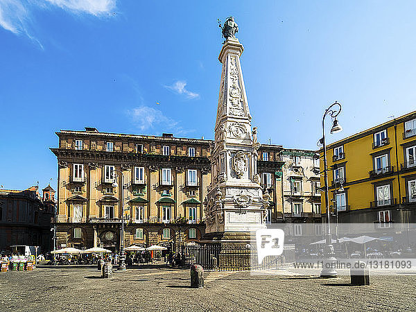 Italy  Campania  Naples  Obelisco di San Domenico  Piazza San Domenico Maggiore