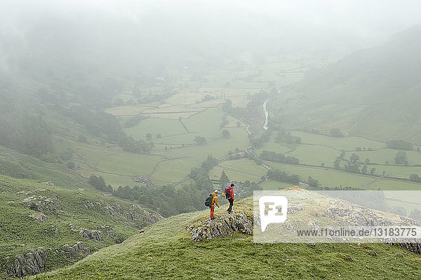 England  Langdale Valley  Gimmer Crag  climbers  couple