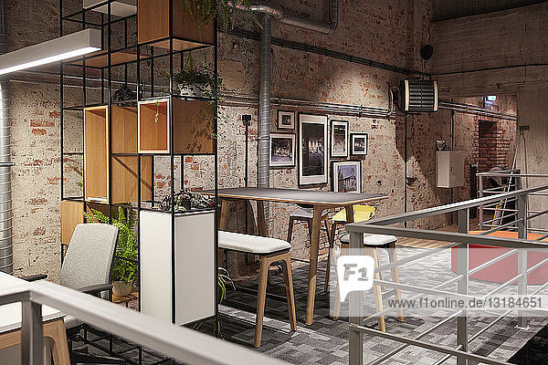 Interior of a modern industrial style loft office