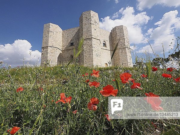 Schloss Castel del Monte  Stauferkaiser Friedrich II  UNESCO-Weltkulturerbe  Provinz Barletta-Andria-Trani  Apulien  Italien  Europa