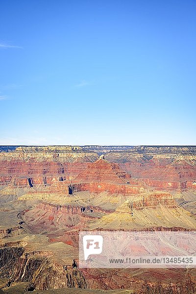 Panorama  Blick vom Mather Point  erodierte Felslandschaft  South Rim  Grand Canyon National Park  Arizona  USA  Nordamerika