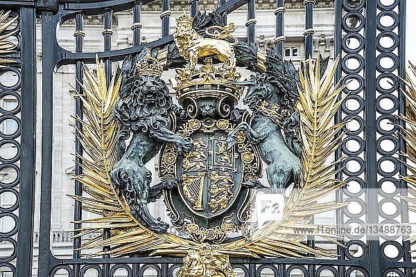 Wappen am Buckingham Palace  London  Großbritannien