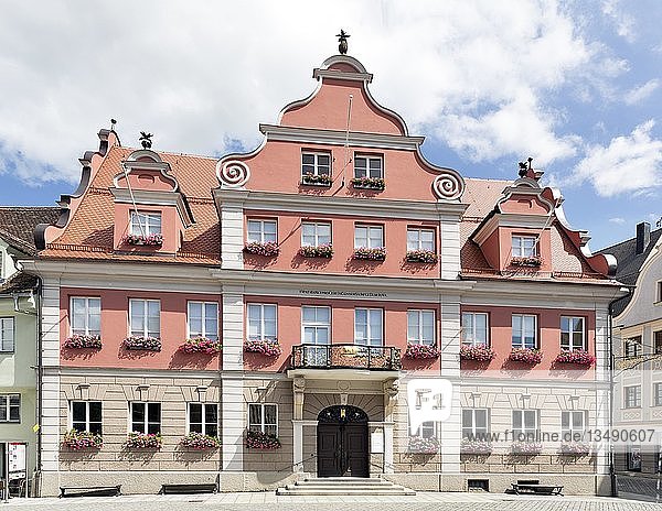 Haus der Großen Gilde auf dem Markt  Memmingen  Schwaben  Bayern  Deutschland  Europa