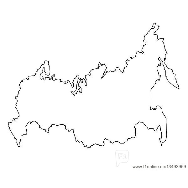 Umriss, Karte von Russland