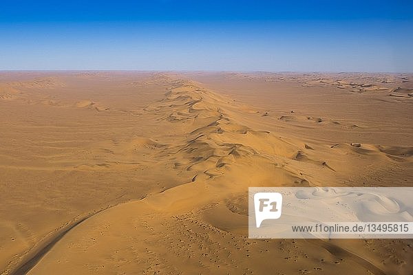 Luftaufnahme  Sanddünenkette in der Namib-Wüste  Erongo-Region  Namibia  Afrika