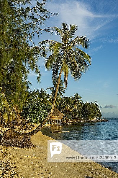 Matira Point Strand im Abendlicht Bora Bora Französisch-Polynesien Ozeanien