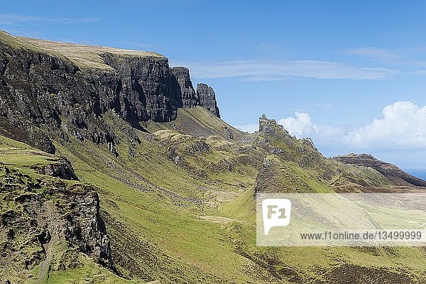 Felsenlandschaft von Quiraing  Trotternish Ridge  Isle of Skye  Schottland  Vereinigtes Königreich  Europa