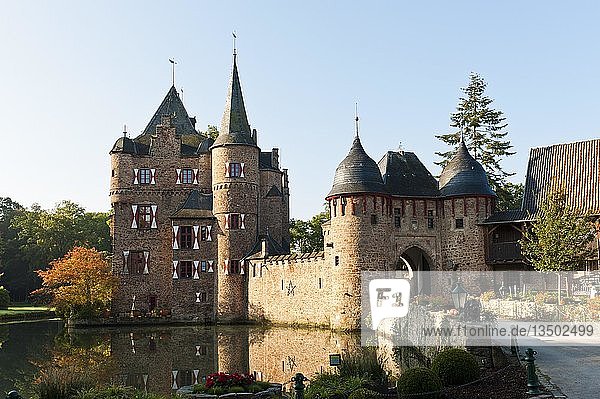 Mittelalterliche Wasserburg  Burg Satzvey  Mechernich  Eifel  Nordrhein-Westfalen  Deutschland  Europa
