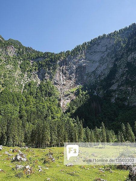 Röthbachfall  Deutschlands höchster Wasserfall  Salet am Königssee  Nationalpark Berchtesgaden  Berchtesgadener Land  Oberbayern  Bayern  Deutschland  Europa