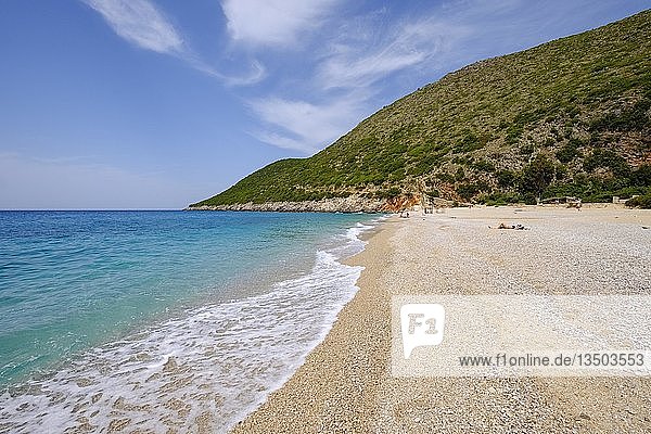 Gjipe Strand  zwischen Dhërmi und Himara  Himarë  Albanische Riviera  Ionisches Meer  Qark Vlorë  Albanien  Europa