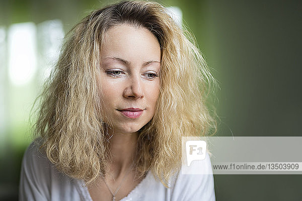Portrait of a thoughtful young woman  Germany  Europe