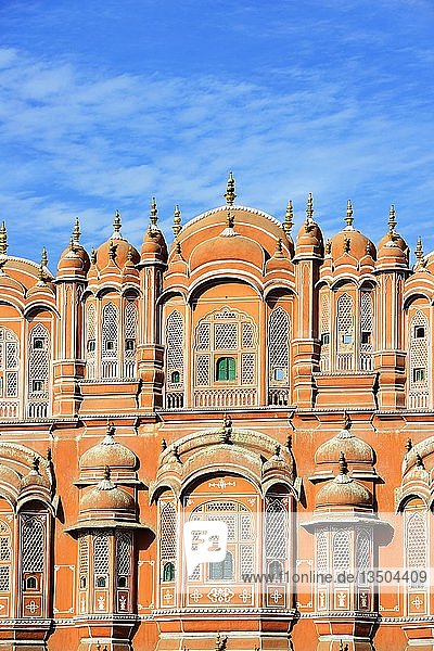 Fassade  Hawa Mahal  Palast der Winde  Jaipur  Rajasthan  Indien  Asien