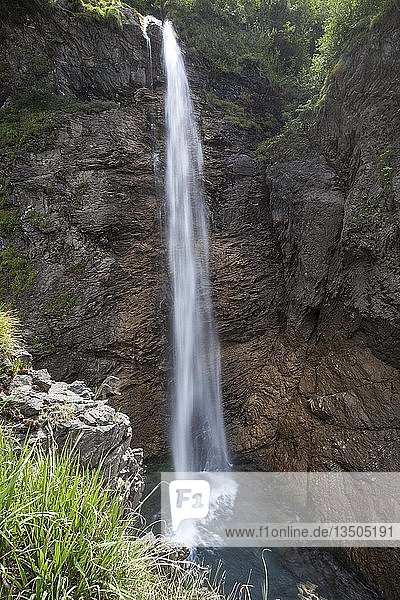 Waterfall  Stuibenfall  Oytal  near Oberstdorf  AllgÃ¤u Alps  OberallgÃ¤u  AllgÃ¤u  Bavaria  Germany  Europe