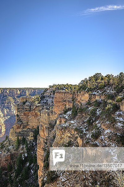Blick vom Mather Point  erodierte Felslandschaft  South Rim  Grand Canyon National Park  Arizona  USA  Nordamerika