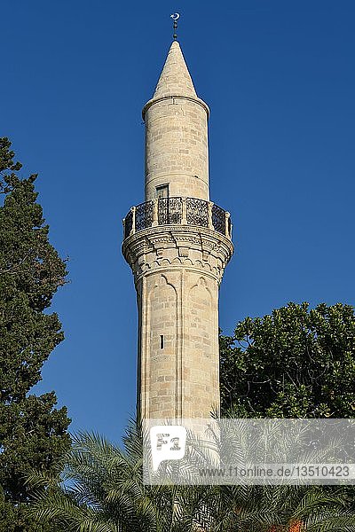 Minarett der Djami Kebir Moschee  Larnaka  Republik Zypern  Zypern  Europa