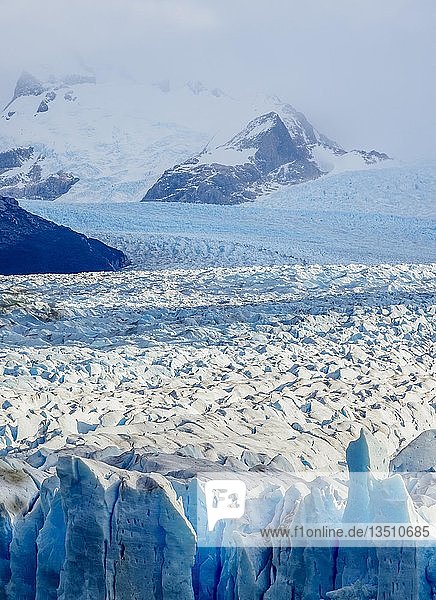 Perito-Moreno-Gletscher  Blick von oben  Nationalpark Los Glaciares  Provinz Santa Cruz  Patagonien  Argentinien  Südamerika