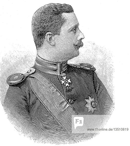 Prince Henry XXX. Reuss zu Koestritz  royal Prussian major and battalion commander in the body grenadier regiment of King Frederick William III  right knight of the Knights of St. John  1864-1939  England