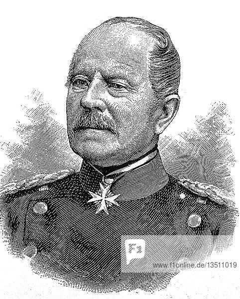 General Hans Anton Herwarth von Bittenfeld  30.05.1841  26.08.1923  woodcut  Germany  Europe