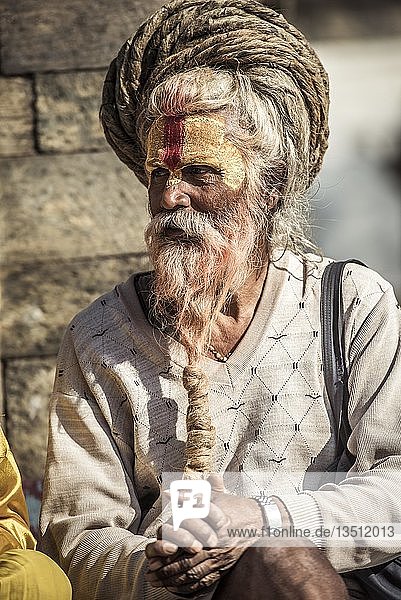 Sadhu Asket heiliger Mann Pashupatinath Kathmandu Nepal Asien