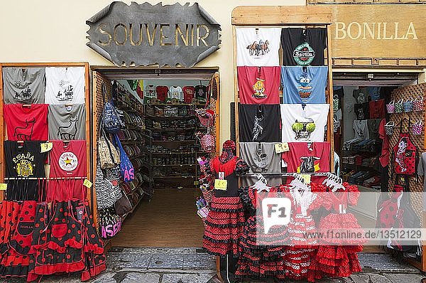 Souvenirladen in Sevilla Sevilla Provinz Andalusien Spanien Europa