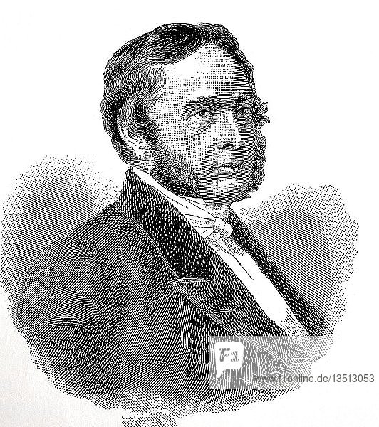 Porträt von Eugene Rouher  30. November 1814  3. Februar 1884  französischer Staatsmann  Holzschnitt  Frankreich  Europa