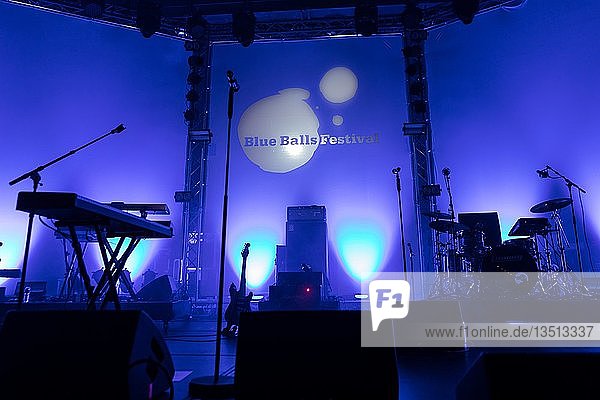 Music stage at the 25th Blue Balls Festival in Lucerne  Switzerland  Europe