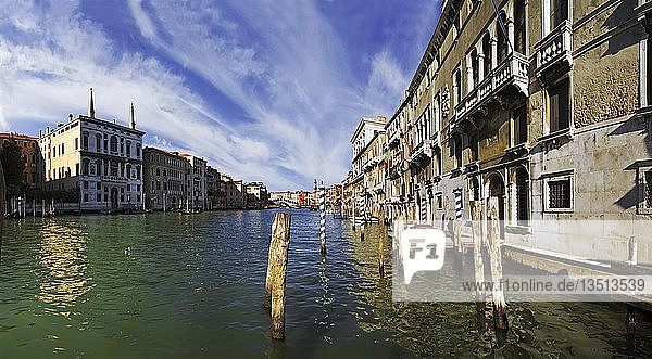 Canal Grande  Canal Grande  Rialtobrücke im Hintergrund  Venedig  Venetien  Italien  Europa