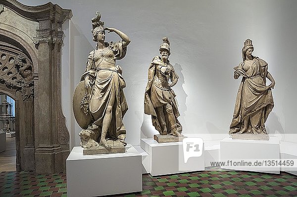 Figuren von Johann Baptist Straub um 1772 Minerva Mars Kybele Nationalmuseum München Oberbayern Bayern Deutschland Europa