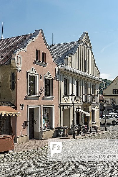 Traditionelle Barockhäuser am Hauptplatz in Stramberk  Tschechische Republik  Europa