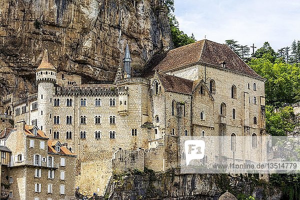 Palast der Bischöfe von Tulle, Wallfahrtsort von Rocamadour, Lot, Occitanie, Frankreich, Europa